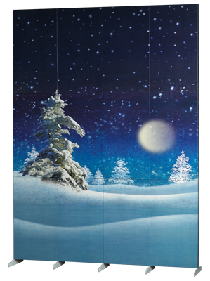 corrugate, screen-print, plastic feet, back-drop, backdrop, Toys R Us