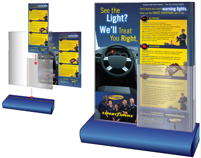 custom, counter-top, counter top, corrugate, litho, screen-print, MDF, acrylic holder, coupons