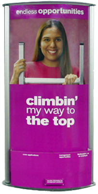 custom, corrugate, litho, screen-print, aluminum poles