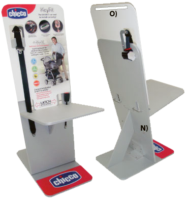 powder-coated MDF, metal supports, digital graphics