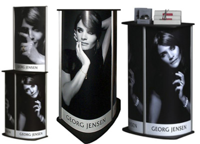 modular MDF & alumunum construction, digital graphics, easy assembly